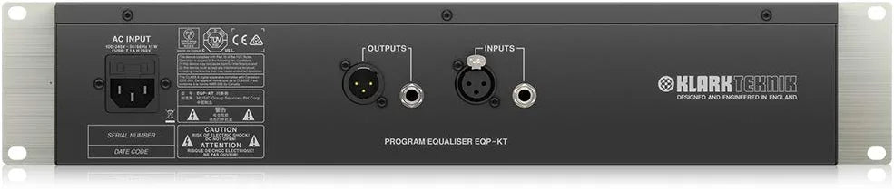 Klark Teknik EQP-KT Classic Tube Equaliser with Switchable-Frequency Selection, Variable Bandwidth and Custom-Built Midas Transformers