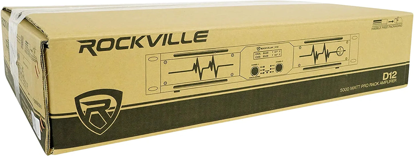 Rockville RPA16 10000 Watt Peak / 3000w RMS 2 Channel Power Amplifier Pro/DJ Amp