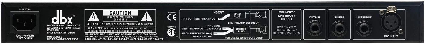 dbx 286s Microphone Preamp & Channel Strip Processor