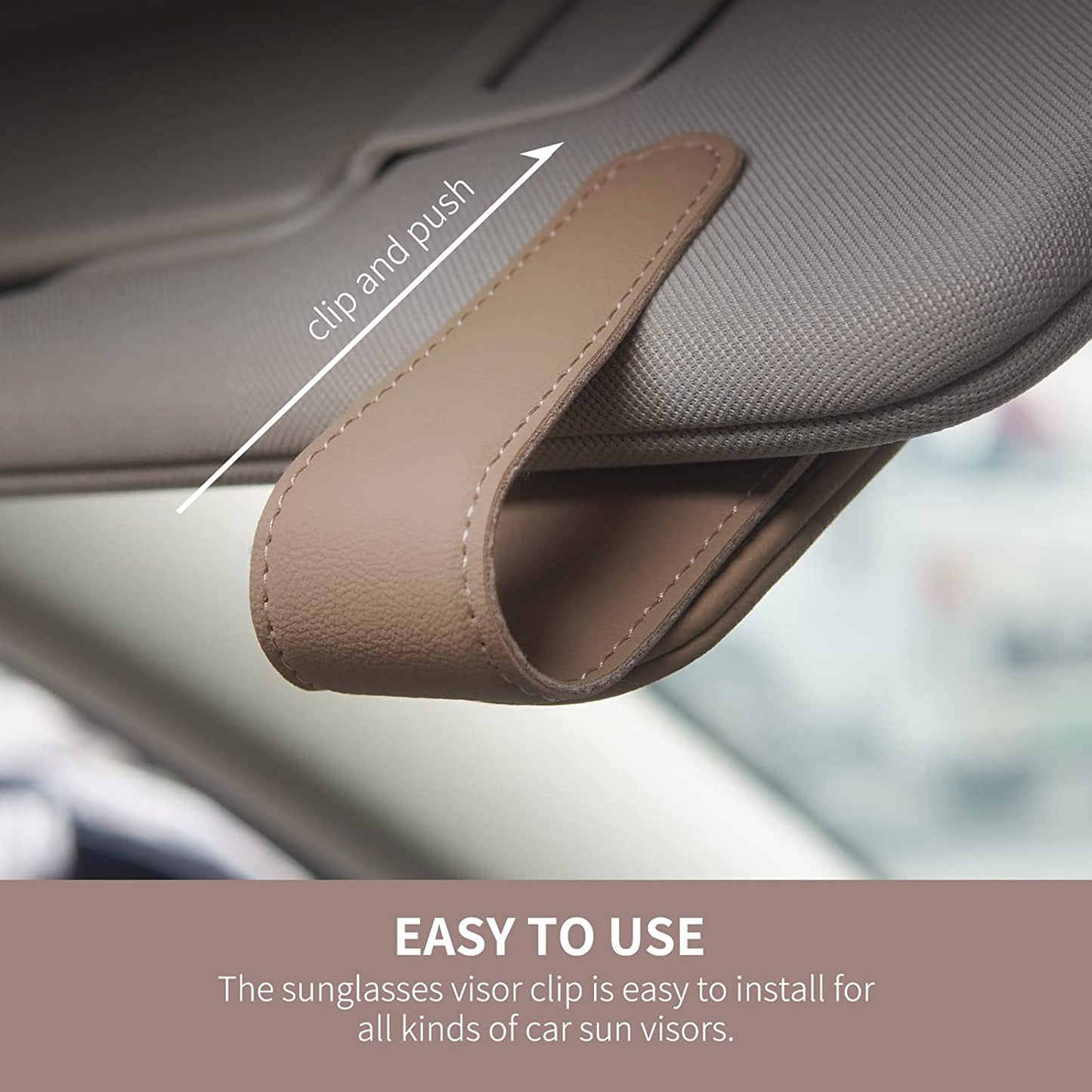 Sunglass holder in cars Visor Accessories (Black)