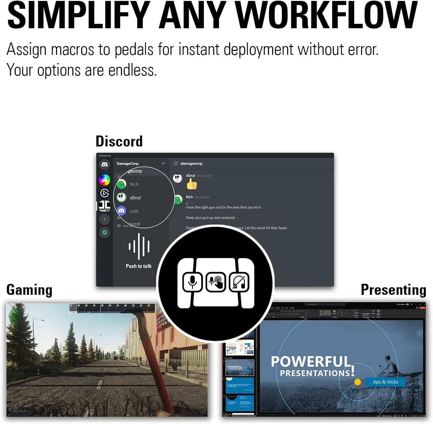 Elgato Stream Deck Pedal – Hands-Free Studio Controller, 3 macro footswitches, trigger actions in apps and software like OBS, Twitch, YouTube and more, works with Mac and PC