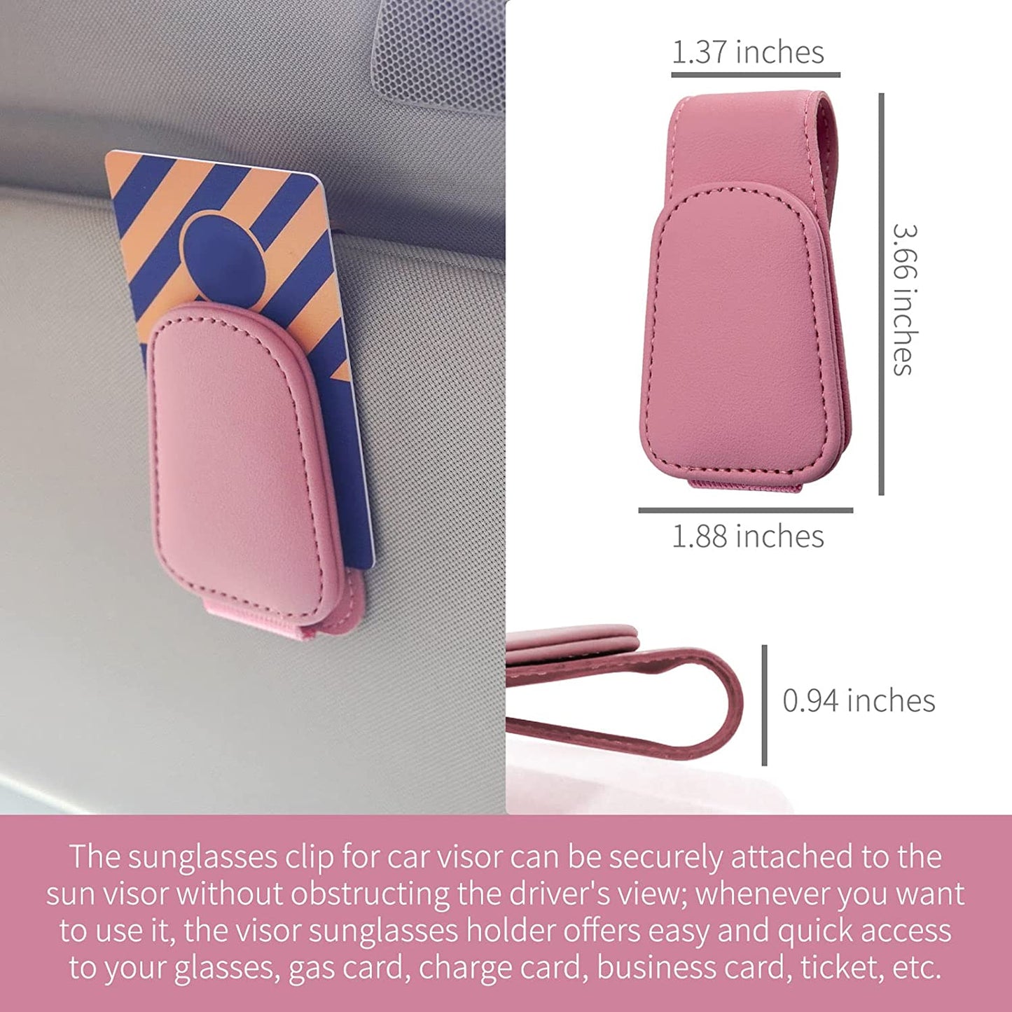 Sunglass holder in cars Visor Accessories (Black)