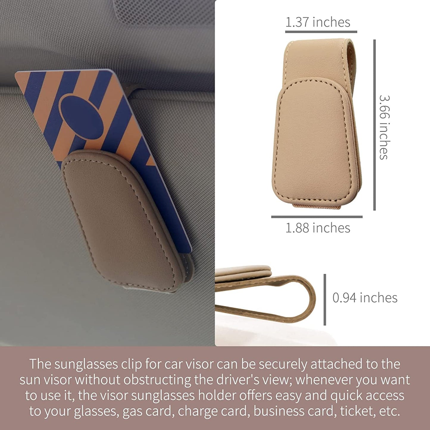 Sunglass holder in cars Visor Accessories (Black)