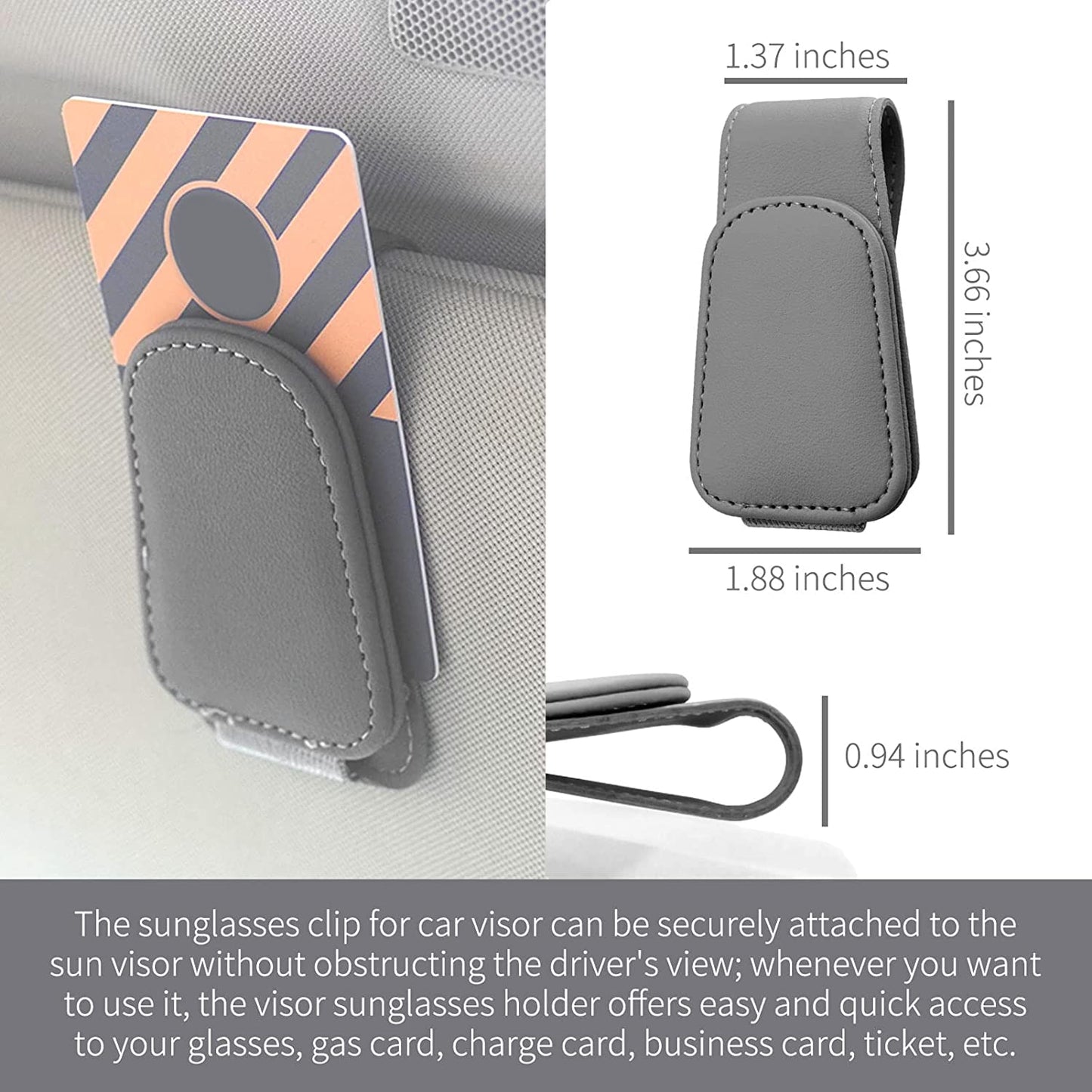 Sunglass holder in cars Visor Accessories (Black)