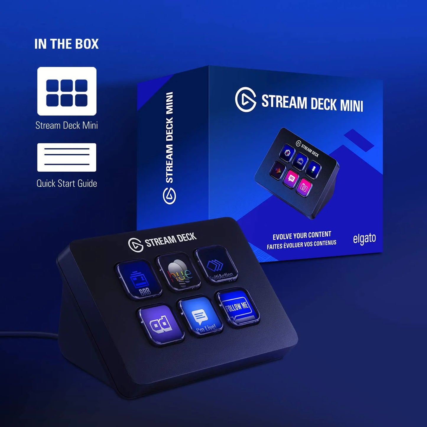 Elgato Stream Deck Mini – Compact Studio Controller, 6 Macro Keys, Trigger Actions in Apps and Software Like OBS, Twitch, YouTube and More, Works with Mac and PC