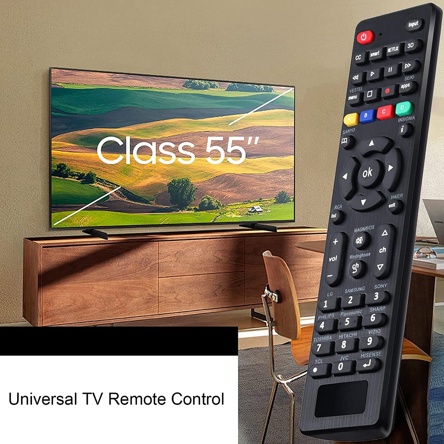 Universal Tv Remote for LG,Samsung, TCL, Philips, Vizio, Sharp, Sony, Panasonic, Sanyo, Insignia, Toshiba and Other Brands LCD LED 3D HDTV Smart TV Remote Control