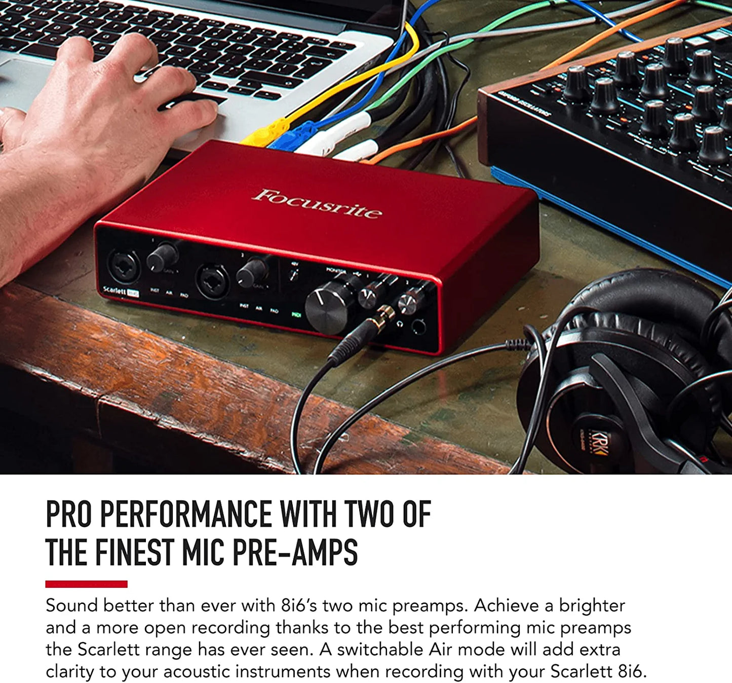 Focusrite Scarlett 8i6 3rd Gen USB Audio Interface, for Producers, Musicians, Bands, Content Creators — High-Fidelity, Studio Quality Recording, and All the Software You Need to Record