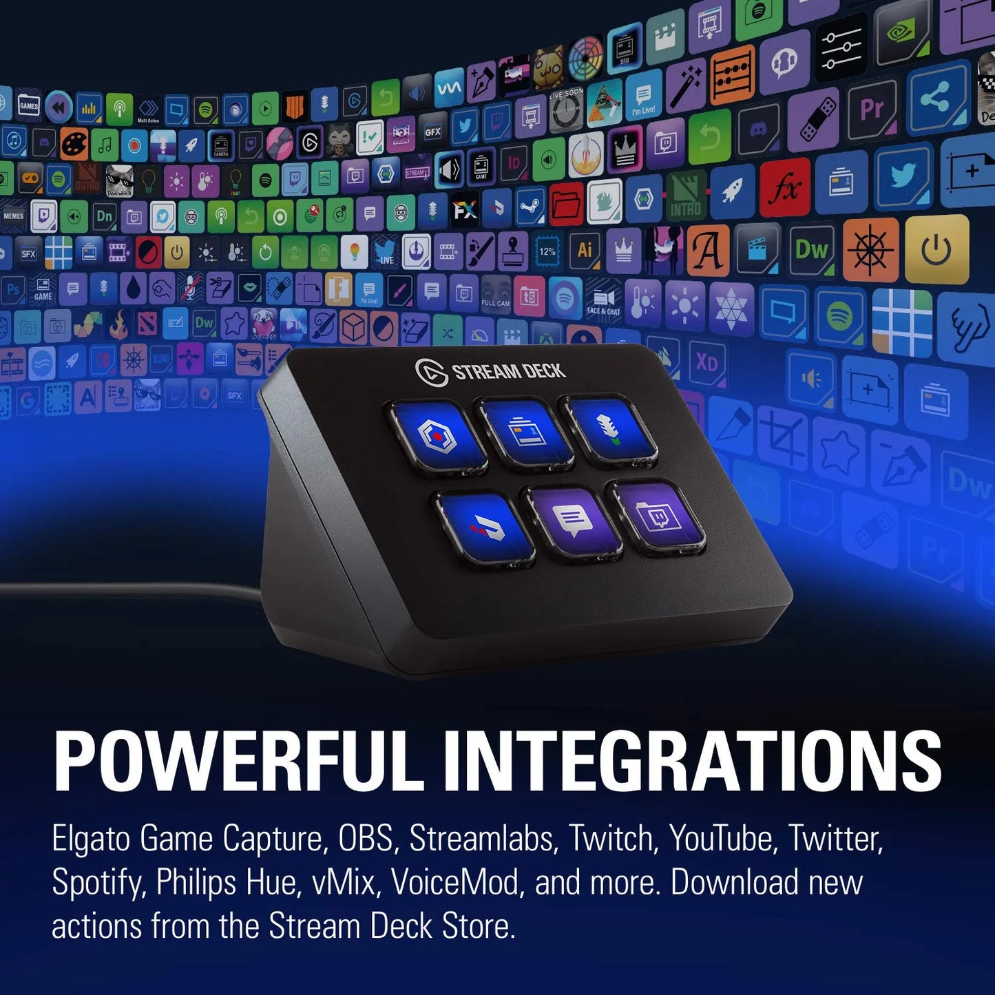 Elgato Stream Deck Mini – Compact Studio Controller, 6 Macro Keys, Trigger Actions in Apps and Software Like OBS, Twitch, YouTube and More, Works with Mac and PC