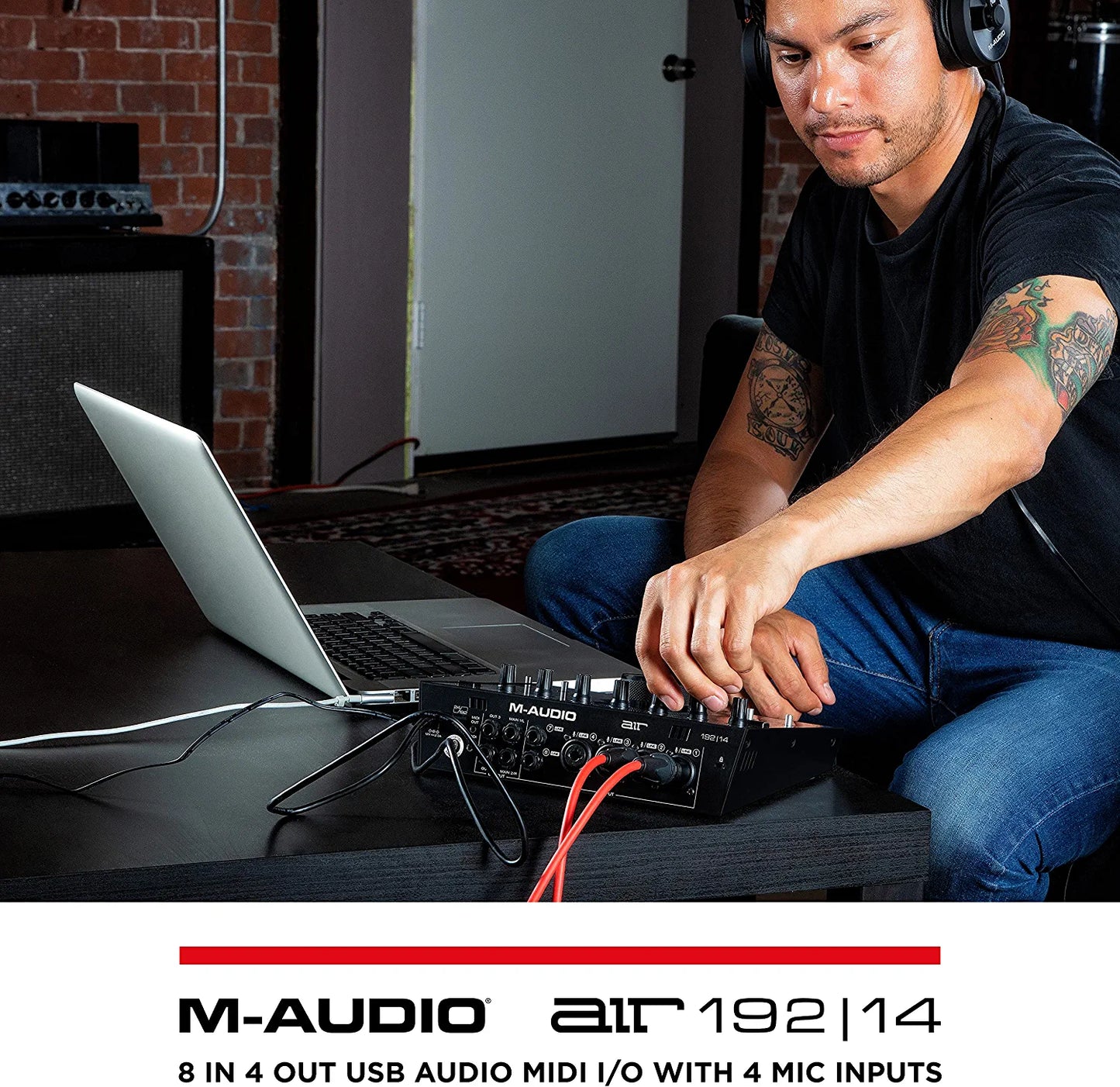 M-Audio AIR 192x4 USB C Audio Interface for Recording, Podcasting, Streaming with Studio Quality Sound, 1 XLR in and Music Production Software