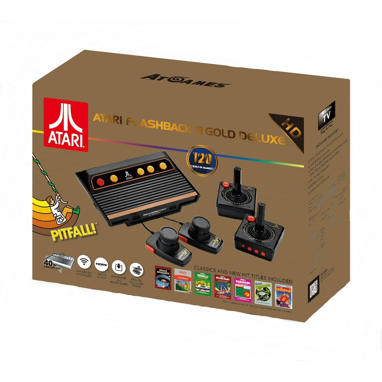 AtGames Atari Flashback 8 Gold Deluxe with 120 Games