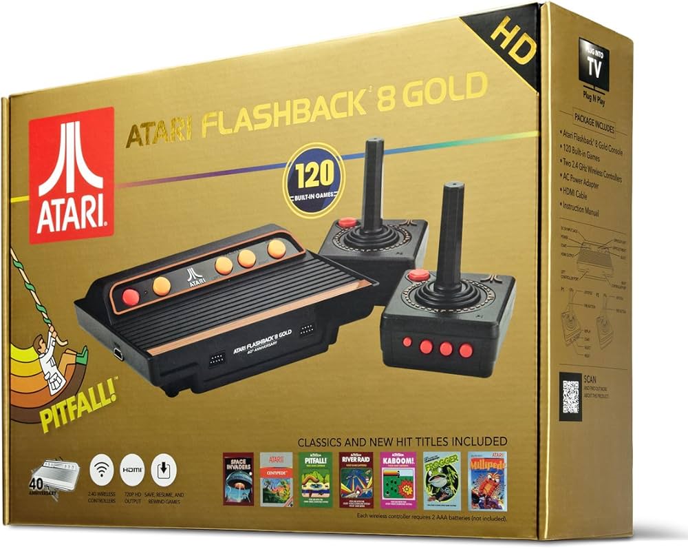 AtGames Atari Flashback 8 Gold Deluxe with 120 Games