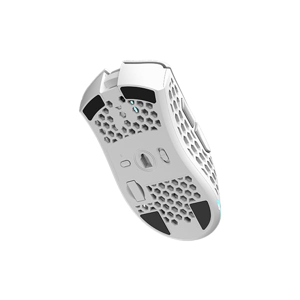 HOF Ace M2 White Wireless Gaming Mouse - Nvidia Reflex - 38000 DPI - ARGB - Ultralight - 6 Programmable Buttons - PixArt Sensor - 1000 Hz Polling Rate - USB-C Charging - Long Life Battery - PC