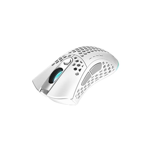 HOF Ace M2 White Wireless Gaming Mouse - Nvidia Reflex - 38000 DPI - ARGB - Ultralight - 6 Programmable Buttons - PixArt Sensor - 1000 Hz Polling Rate - USB-C Charging - Long Life Battery - PC