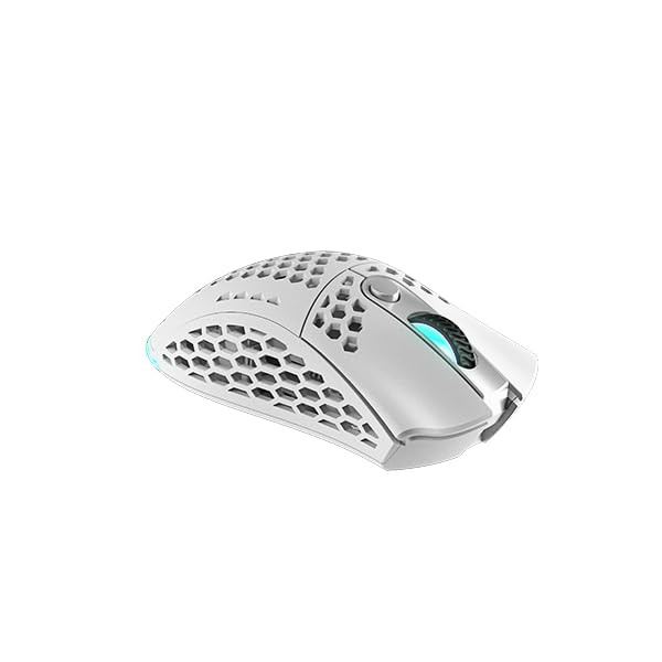 HOF Ace M2 White Wireless Gaming Mouse - Nvidia Reflex - 38000 DPI - ARGB - Ultralight - 6 Programmable Buttons - PixArt Sensor - 1000 Hz Polling Rate - USB-C Charging - Long Life Battery - PC