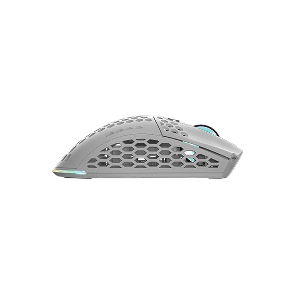 HOF Ace M2 White Wireless Gaming Mouse - Nvidia Reflex - 38000 DPI - ARGB - Ultralight - 6 Programmable Buttons - PixArt Sensor - 1000 Hz Polling Rate - USB-C Charging - Long Life Battery - PC