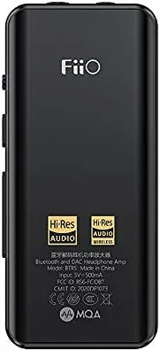 FiiO BTR5-384K/32Bit Native DSD256 Hi-Res CSR8675 Bluetooth5.0 Receiver/USB DAC/DSD Headphone Amp with LDAC, aptX HD, aptX, AAC (3.5mm Unbalanced&2.5mm Balanced Output, Black)