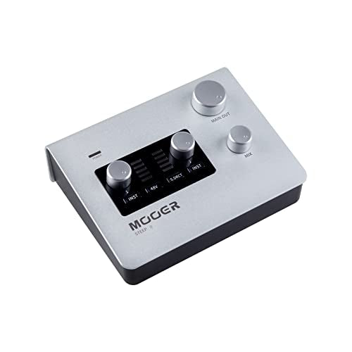 MOOER SteepⅡ Multi-platform Audio Interface for Professional Recording, MIDI in/out Stero Soud With 24bit/192 Khz Audio Ports, Support Professional App Software