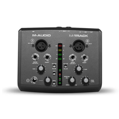 M-Audio M-Track | Two-Channel Portable USB Audio and MIDI Interface (24-bit/48 kHz)