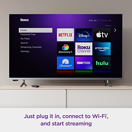 Roku Express | HD Roku Streaming Device with Simple Remote (no TV controls), Free & Live TV, Black