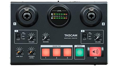 Tascam US-42B MiNiSTUDIO Creator USB Audio Interface (US42B), for Podcasting, Control Software, EZ Mode