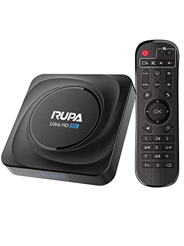 8K Android TV Box 11.0, RUPA Smart TV Box RK3566 4-Core 64 Bits, 8GB RAM 64GB ROM Android Box with 1000M LAN Dual WiFi 2.4G/5G, Support 8K/6K/4K 3D BT4.0 USB 3.0 Android TV Box