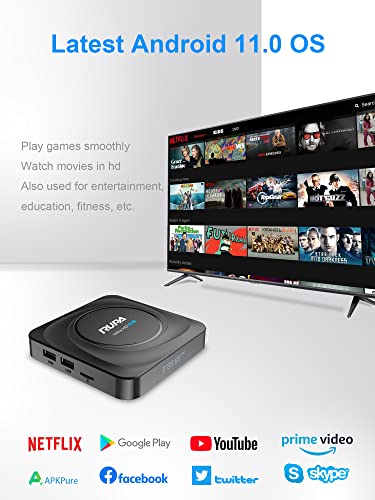 8K Android TV Box 11.0, RUPA Smart TV Box RK3566 4-Core 64 Bits, 8GB RAM 64GB ROM Android Box with 1000M LAN Dual WiFi 2.4G/5G, Support 8K/6K/4K 3D BT4.0 USB 3.0 Android TV Box