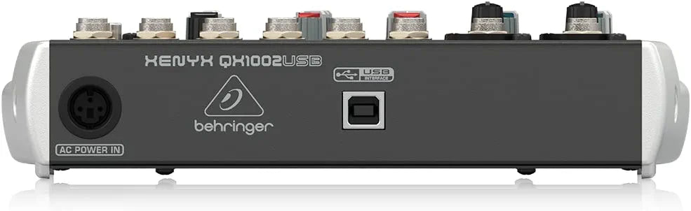 Behringer XENYX QX1002USB Premium 10-Input 2-Bus Mixer with XENYX Mic Preamps and Compressors, British EQ, Klark Teknik Multi-FX Processor and USB/Audio Interface