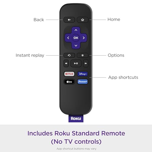 Roku Express | HD Roku Streaming Device with Simple Remote (no TV controls), Free & Live TV, Black