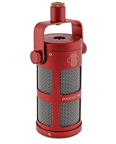 Sontronics Podcast Pro Supercardioid Dynamic Microphone for Podcast and Broadcast, Red