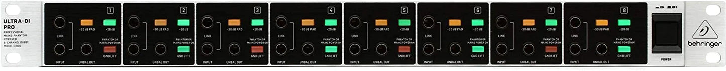 Behringer Ultra-DI Pro DI800v2 8-Channel Active Instrument Direct Box