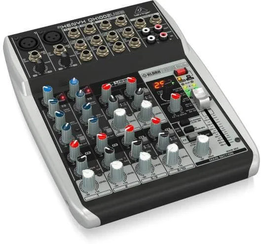 Behringer XENYX QX1002USB Premium 10-Input 2-Bus Mixer with XENYX Mic Preamps and Compressors, British EQ, Klark Teknik Multi-FX Processor and USB/Audio Interface