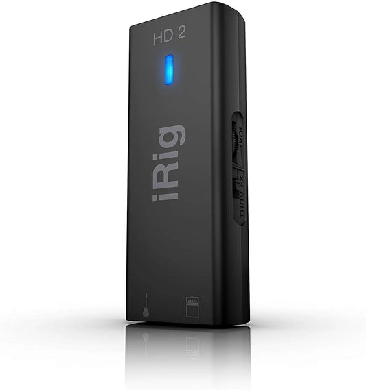 IK Multimedia iRig HD 2 guitar audio interface for iPhone, iPad, Mac, iOS and PC with USB-C, Lightning and USB cables and 24-bit, 96 kHz music recording