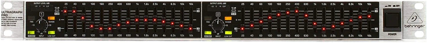 Behringer Ultragraph Pro FBQ1502HD 15-Band Stereo Graphic EQ with FBQ Feedback Detection