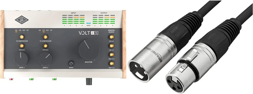 UA Volt 476P USB Audio Interface for recording, podcasting, and streaming with essential audio software, including $400 in UAD plug-ins