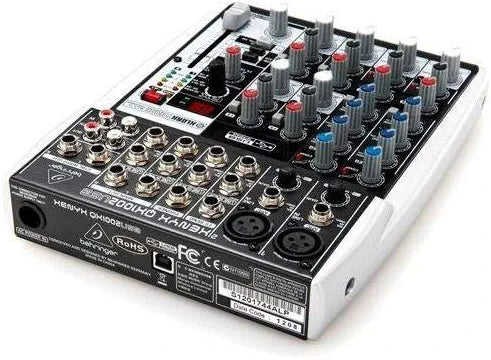 Behringer XENYX QX1002USB Premium 10-Input 2-Bus Mixer with XENYX Mic Preamps and Compressors, British EQ, Klark Teknik Multi-FX Processor and USB/Audio Interface