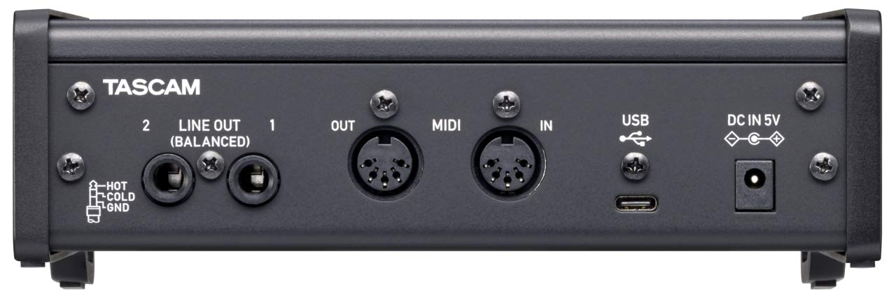 Tascam US-2x2HR 2 Mic 2IN/2OUT High Resolution Versatile USB Audio Interface for Recording, Streaming, Podcasting, Songwriting