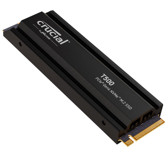 Crucial T500 2TB Gen4 NVMe M.2 Internal Gaming SSD with Heatsink, Up to 7400MB/s, Playstation 5 Compatible + 1mo Adobe CC All Apps- CT2000T500SSD5