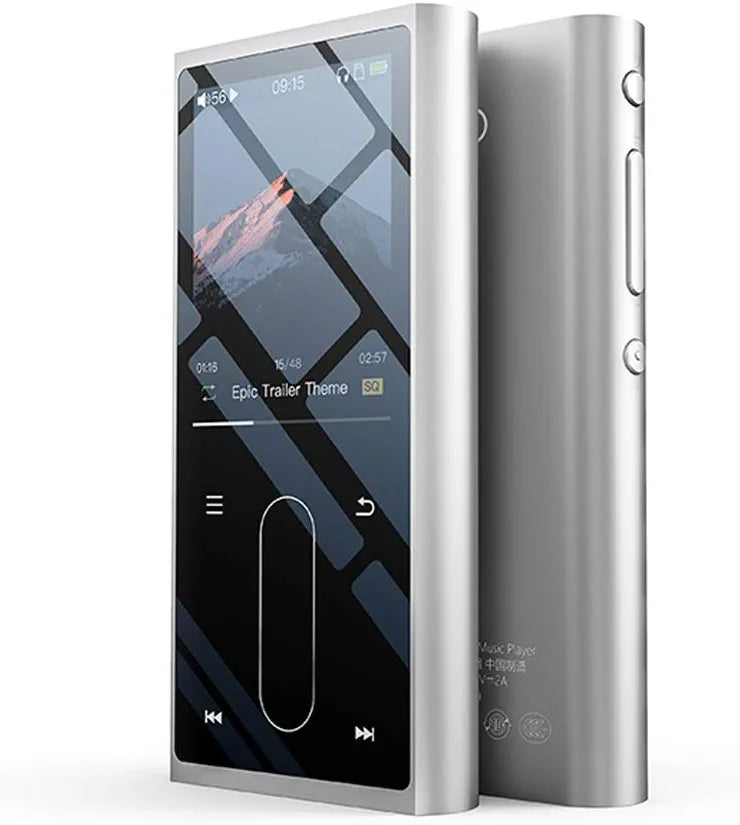 FiiO M3K HiFi MP3 Player with Digital Voice Recorder,24 Hours Playback and Expandable Up to 512GB with Independent Lock & Volume Control,Silver