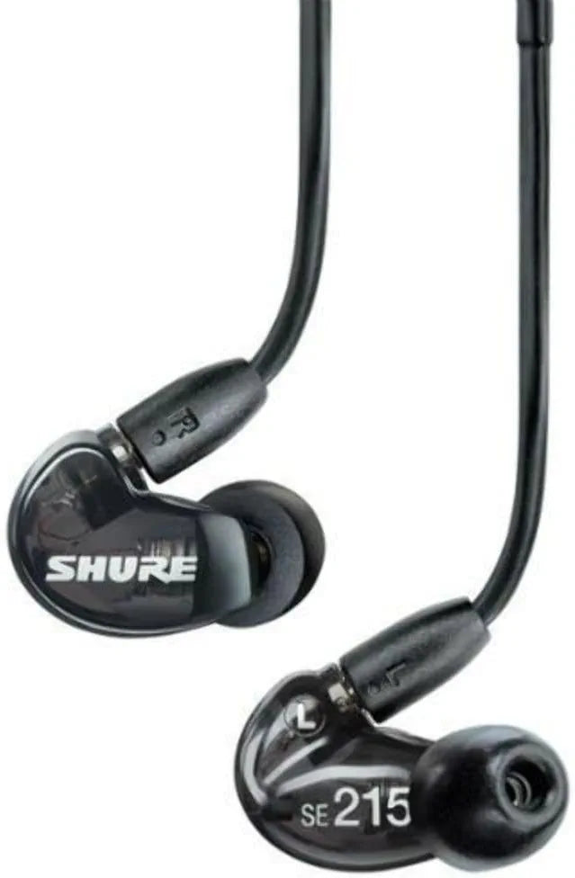 Shure SE215-CL Sound Isolating In Ear Stereo Earphones (Clear) with 3 Pairs of Triple Flange Sleeves for Better Sound Isolation