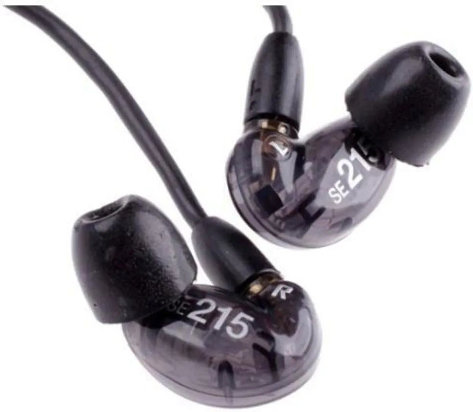 Shure SE215-CL Sound Isolating In Ear Stereo Earphones (Clear) with 3 Pairs of Triple Flange Sleeves for Better Sound Isolation