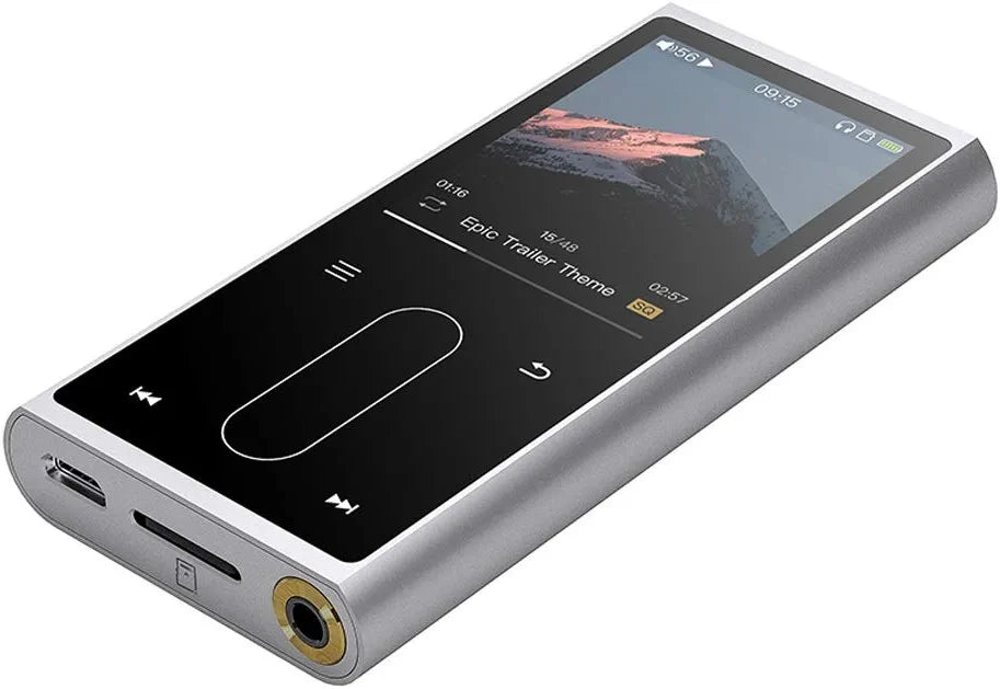 FiiO M3K HiFi MP3 Player with Digital Voice Recorder,24 Hours Playback and Expandable Up to 512GB with Independent Lock & Volume Control,Silver