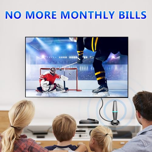 Digital TV Antenna for Smart Tv Indoor, 2023 Newest Digital Antenna for Tv Without Cable with Strong Magnetic Base,Support 4K 1080p for Free Local Channels (Black)