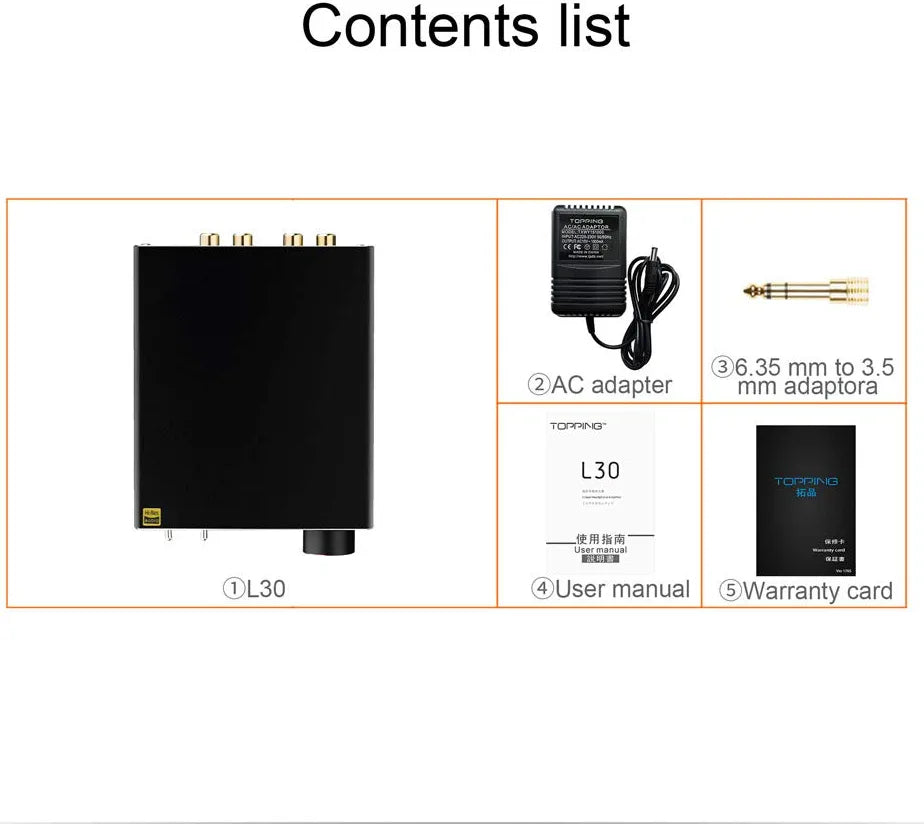 TOPPING [New Version] L30 Mini HiFi Amp Audio Hi-Res Headphone Amplifier NFCA Preamplifier (Sliver)