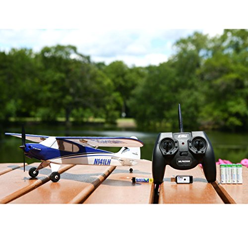 HobbyZone Sport Cub S RC Airplane RTF with SAFE Technology (Includes 6-CH 2.4GHz Transmitter | 150mAh 3.7V LiPo Battery | USB Charger), HBZ4400,Blue