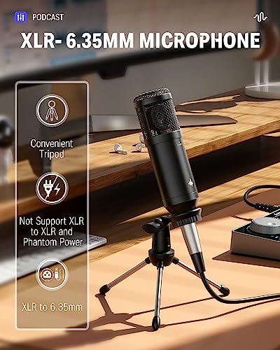 Donner Podcast Equipment Bundle, Podcast Kit Music Production Equipment with Audio Interface/Soundboard, All-in-One Podcast Kit with Condenser Microphone for PC/Phone/Pad for Streaming/Recording