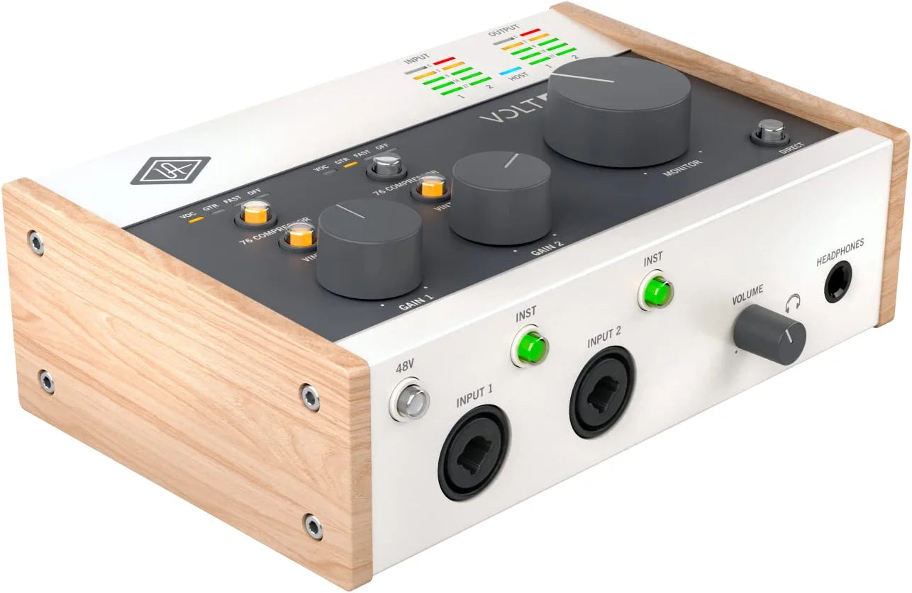 UA Volt 1 USB Audio Interface for recording, podcasting, and streaming with essential audio software, including $400 in UAD plug-ins