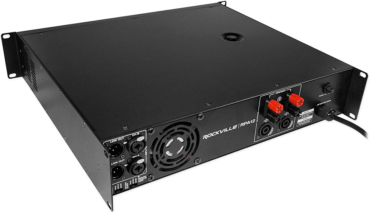 Rockville RPA16 10000 Watt Peak / 3000w RMS 2 Channel Power Amplifier Pro/DJ Amp