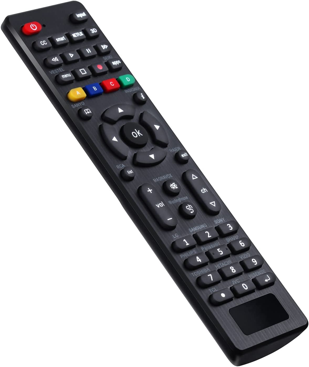 Universal Tv Remote for LG,Samsung, TCL, Philips, Vizio, Sharp, Sony, Panasonic, Sanyo, Insignia, Toshiba and Other Brands LCD LED 3D HDTV Smart TV Remote Control