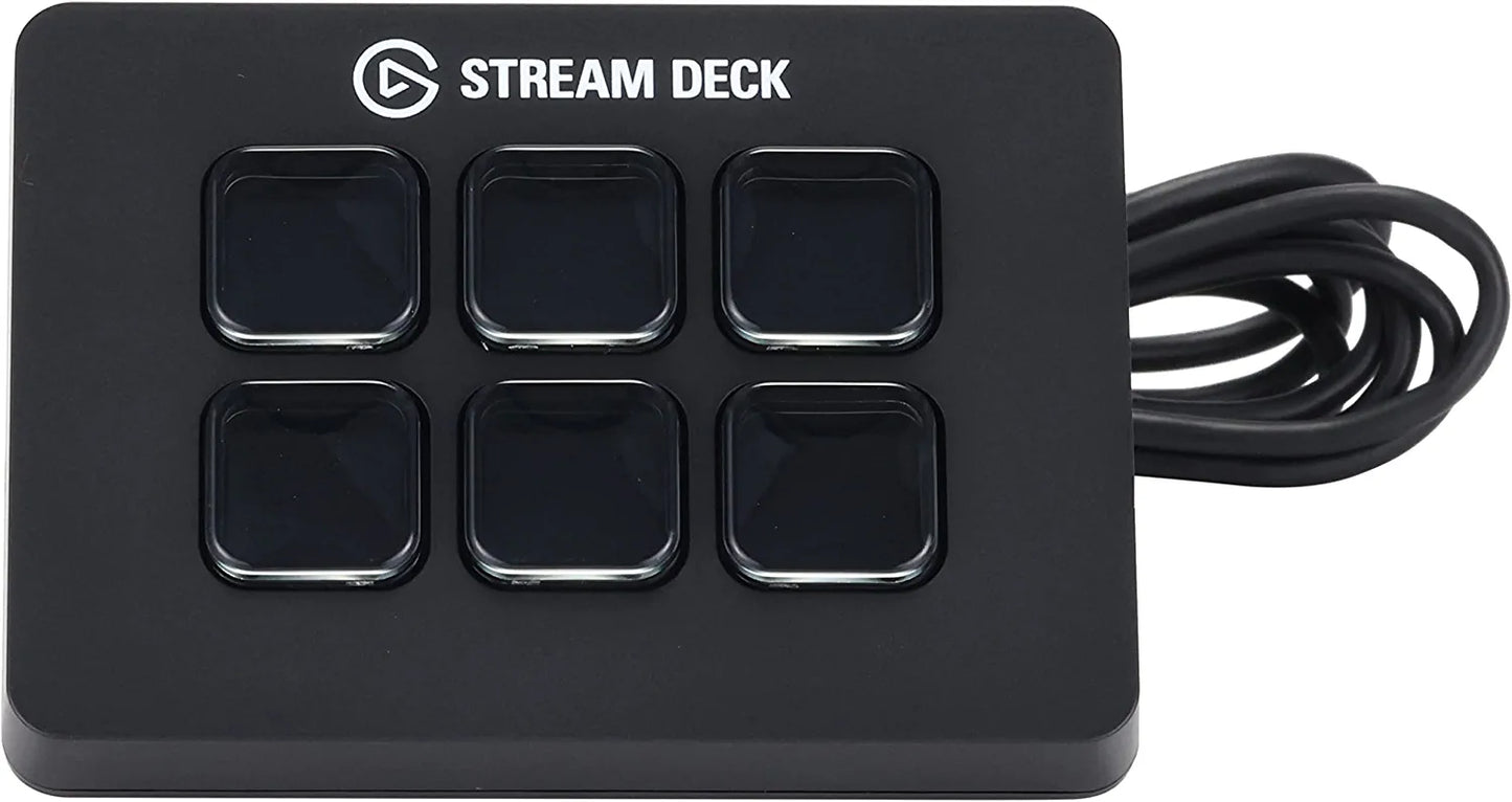 Elgato Stream Deck Mini – Compact Studio Controller, 6 Macro Keys, Trigger Actions in Apps and Software Like OBS, Twitch, YouTube and More, Works with Mac and PC