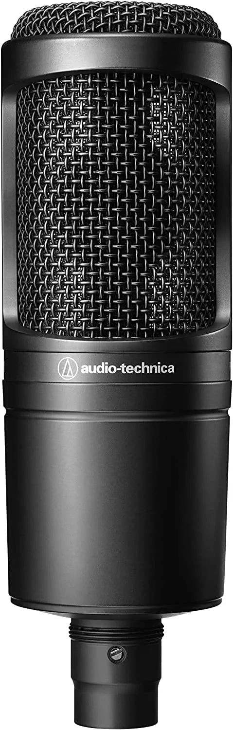 Audio-Technica AT2020 Cardioid Condenser Studio XLR Microphone, Ideal for Project/Home Studio Applications